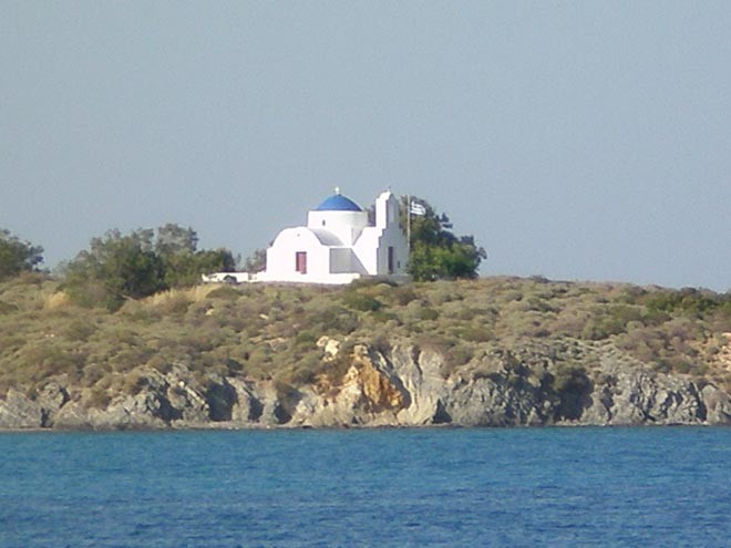 Little church above the anchorage in Paros © Yacht Balvenie
